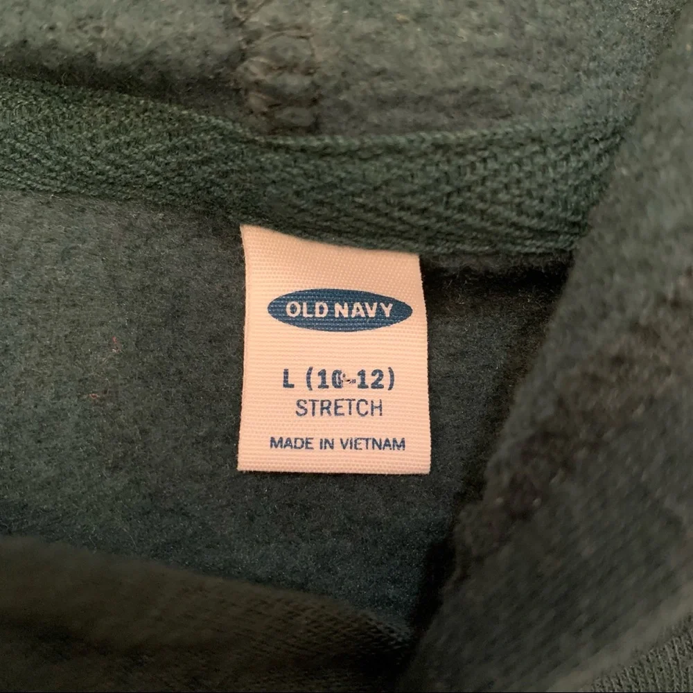 OLD NAVY Big Logo‎ Hoodie Youth Boy’s Size Large (10-12) Stretch